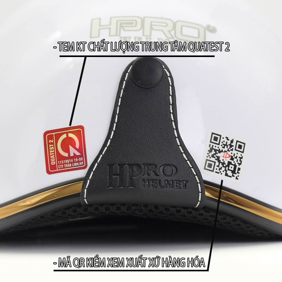 Mũ Bảo Hiểm Nữa Đầu Tai Mèo Có Kính Hpro 03K