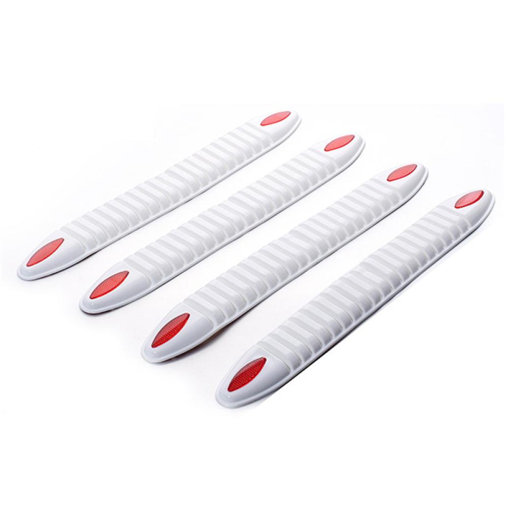 Bộ 4 Miếng Dán Cản Trước / Sau Bằng Cao Su Silicon Chống Trầy Xước Cho Xe Hơi Q2Z5
