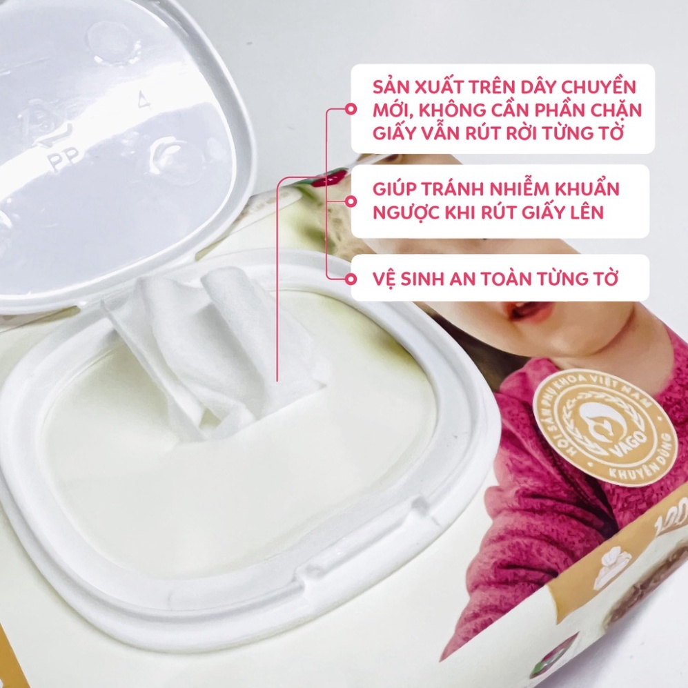 Khăn ướt Mamamy 30 tờ không/có mùi, ngừa hăm chống rôm sẩy, an toàn cho bé