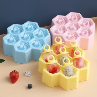 Khuôn làm kem que hình tổ ong diy 6vn