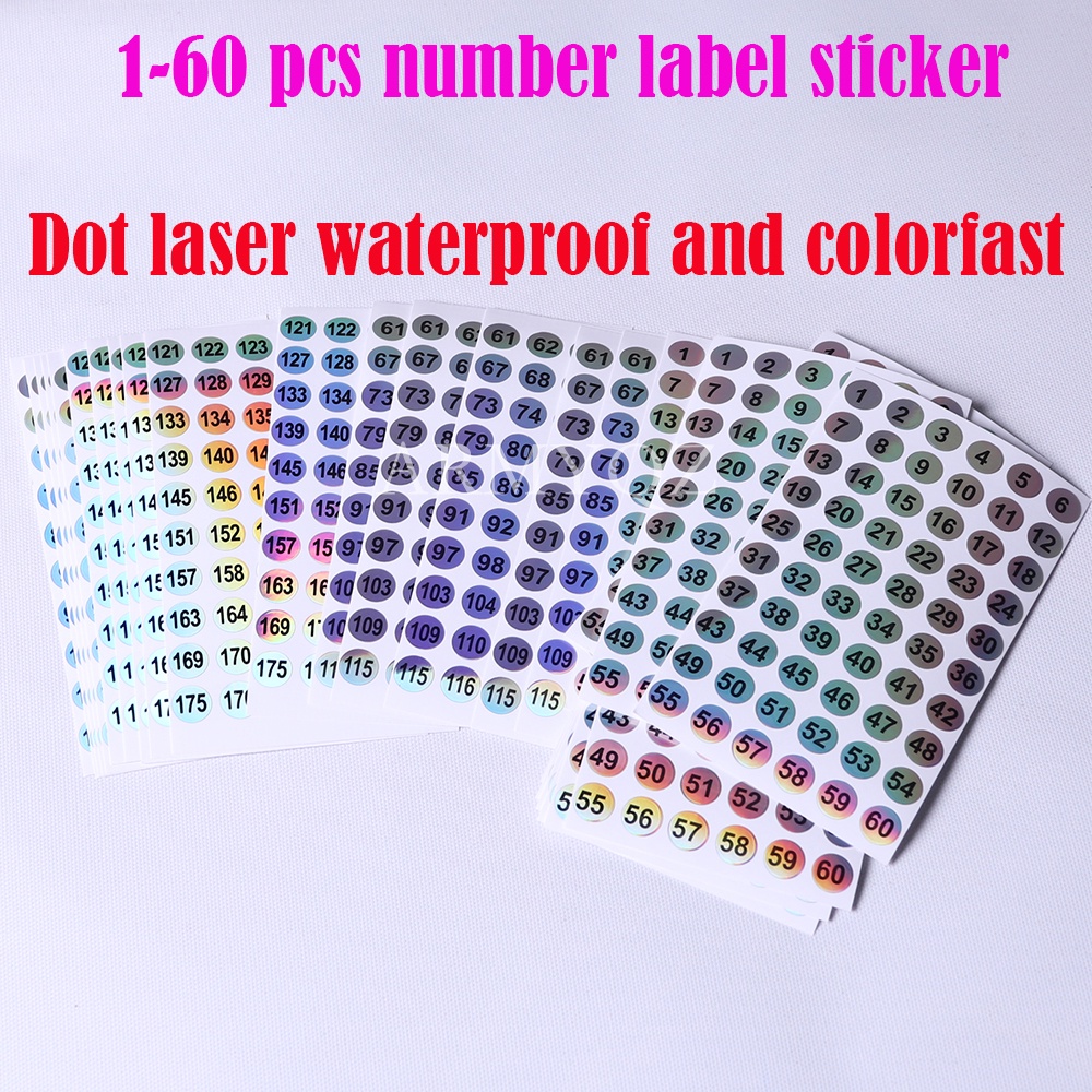 Nhãn Dán Hộp Đựng Tranh Đính Đá 60 DMC Chống Nước Lên Màu Nhanh