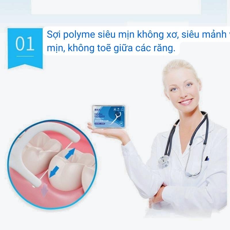 Tăm Chỉ Nha Khoa Hàn Quốc Chính Hãng Tăm Nha Khoa Macromolecule An Toàn Loại Bỏ Mảng Bám Thức Ăn Bám Sâu Trong Kẽ Răng