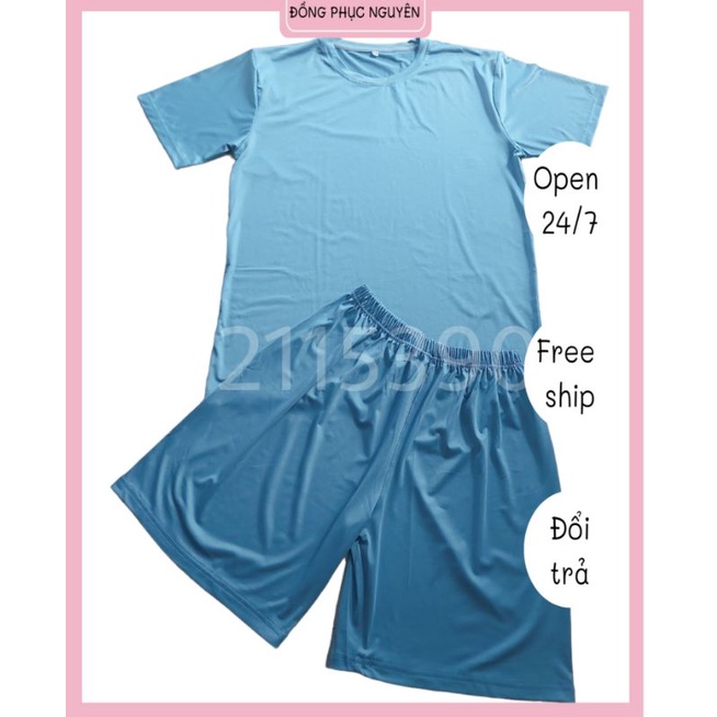 Bộ quần áo xông hơi màu xanh biển