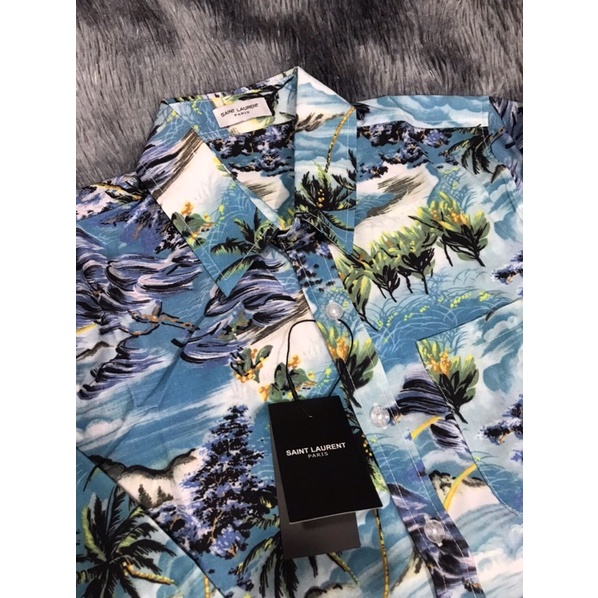 Áo sơ mi Sain  lau hawaii