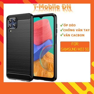 Ốp lưng dành cho Samsung M33 5G ốp silicone mềm Carbone phay xước chống sốc chống vân tay