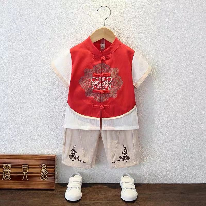 Hàng Mới Về Mới Set Đồ Hán Phục Trung Hoa Cổ Điển 22 Món Bằng Cotton Lanh Thời Trang Mùa Hè 2022 Cho Bé Trai