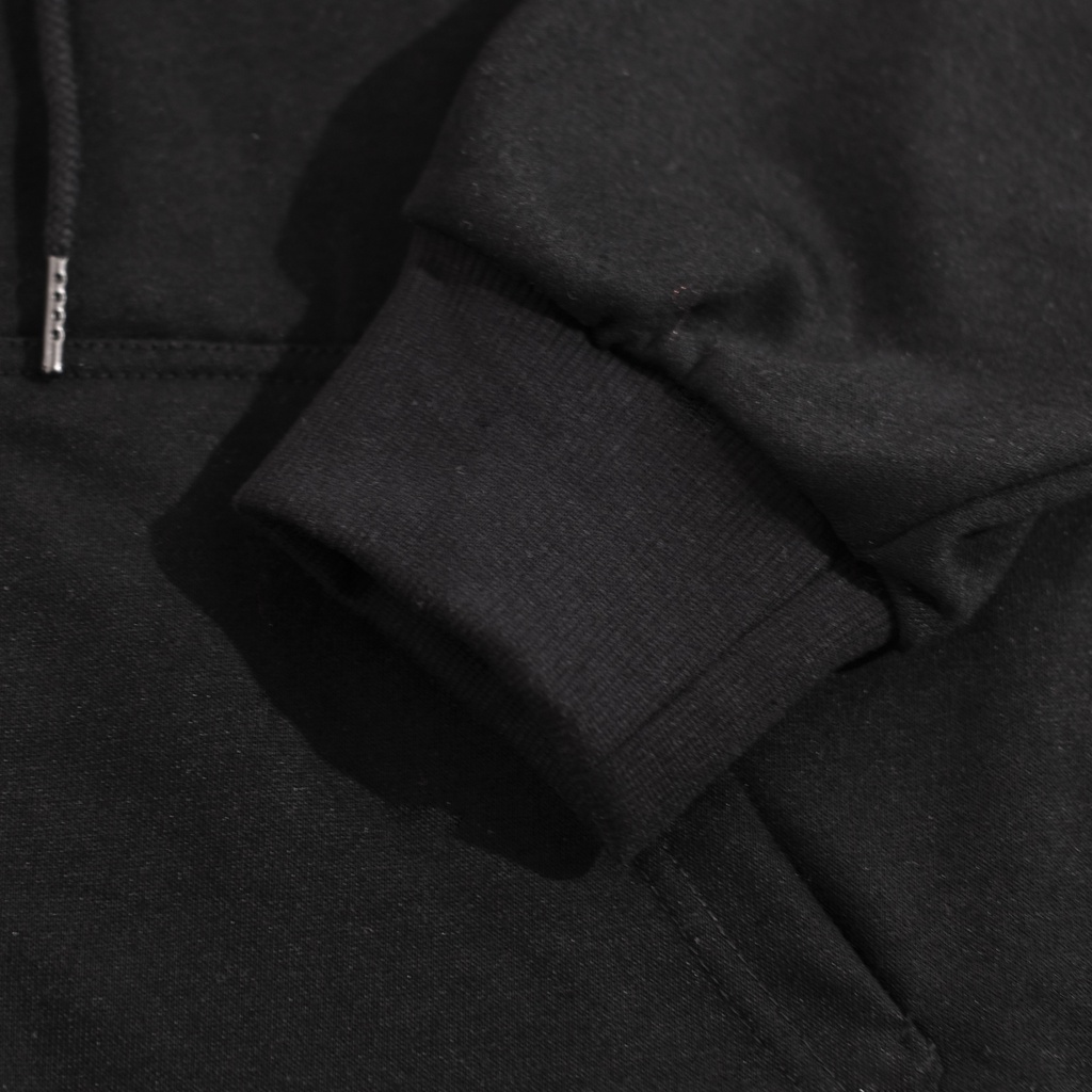 MONATA BLUELIGHT Black Basic - Áo Hoodie nỉ 320gsm