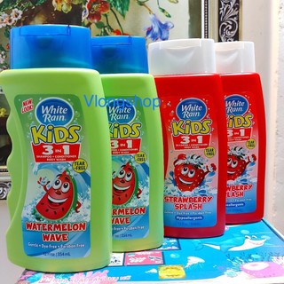Sữa tắm gội xả cho bé white rain kids 3in1 354ml