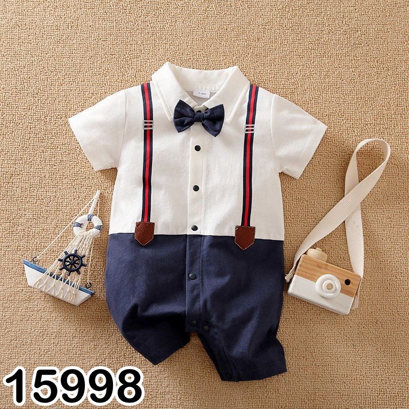 Set Body liền Bigbaby kèm nơ/cà vạt siêu đáng yêu cho bé trai 7-12kg