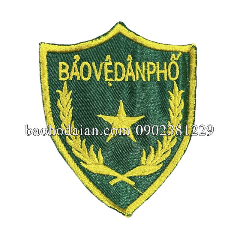 Logo bảo vệ dân phố may sẵn