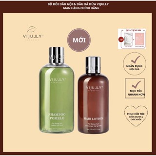 [Chính Hãng] Bộ đôi dầu gội và tinh dầu bưởi Vijully phục hồi tóc hư tổn làm dài và dày tóc