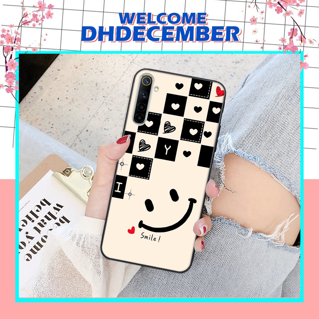 Ốp lưng Realme 6 / 6 PRO in hình tim, kẻ vuông mẫu mới CỰC XINH