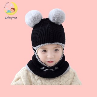 Mũ len trùm đầu bịt tai và kín cổ cho bé trai và bé gái mũ len giữ nhiệt mùa đông cho bé