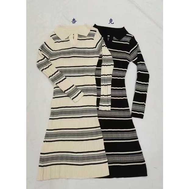 Váy polo nữ dáng suông dài bigsize LEN KẺ NGANG