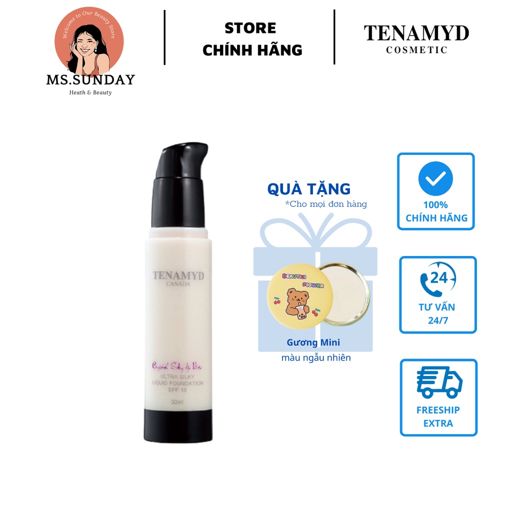 Kem nền siêu mịn SPF 15 Tenamyd - ULTRA SILKY LIQUID FOUNDATION SPF15