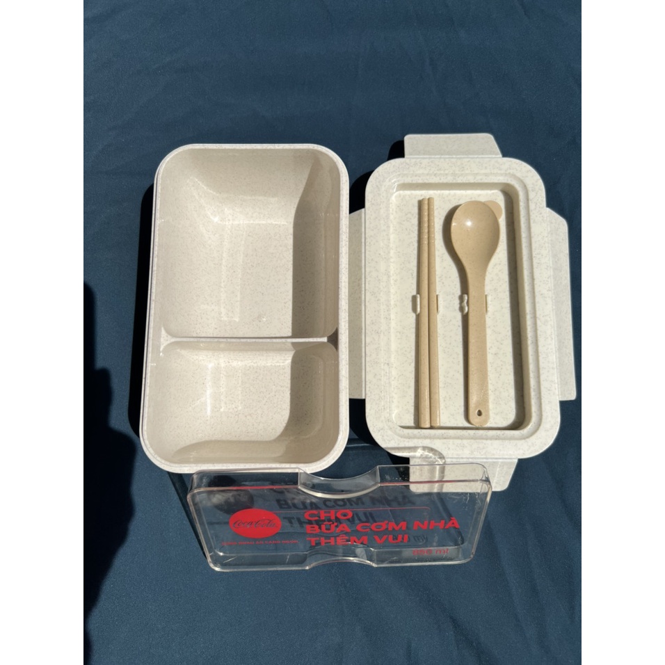 HỘP CƠM LÚA MẠCH 2 NGĂN HÀNG QUÀ TẶNG COCA