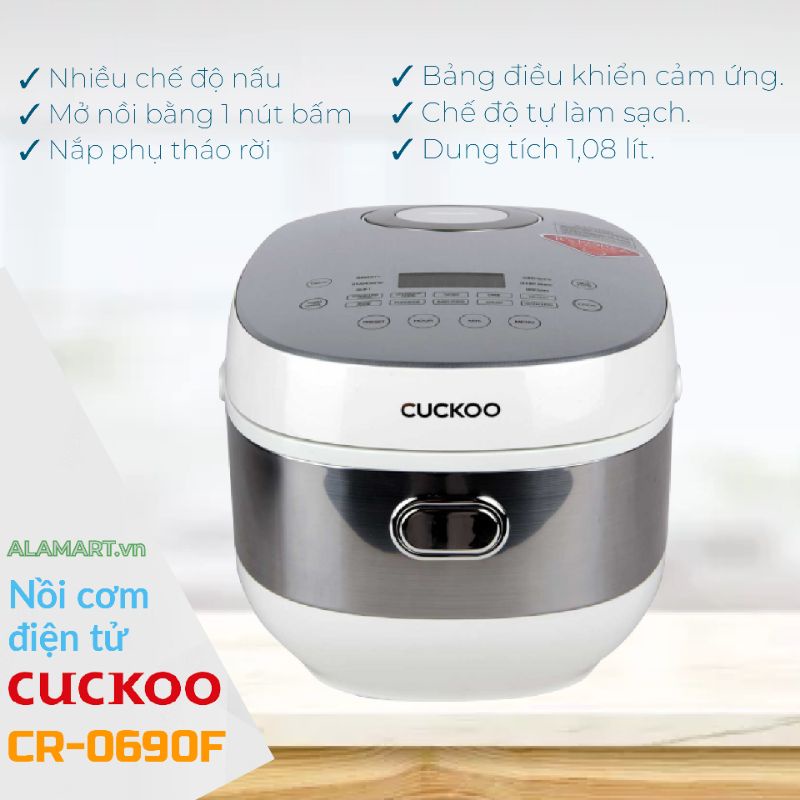 Nồi cơm điện tử CUCKOO CR-0690F dung tích 1 lít