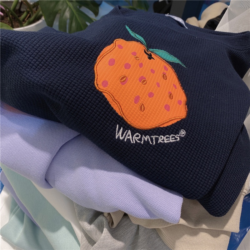 Áo nỉ nữ SUXI dài tay cổ tròn dáng rộng phong cách Hàn Quốc thời trang