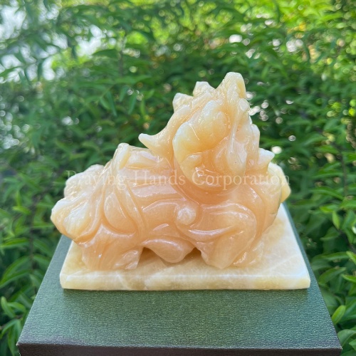 Tượng Tỳ Hưu Mini 10cm Kèm Đế - Đá Ngọc Hoàng Long | Tỳ Hưu Tài Lộc | Đá Phong Thuỷ