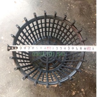 Chậu Nhựa Nan Phụ Giả Gỗ Trồng Lan F20