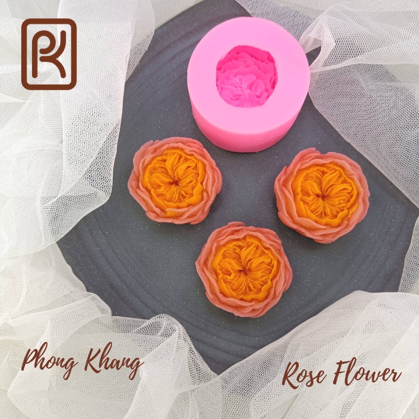 Khuôn silicon 4d Phong Khang làm rau câu hoa hồng leo Pháp