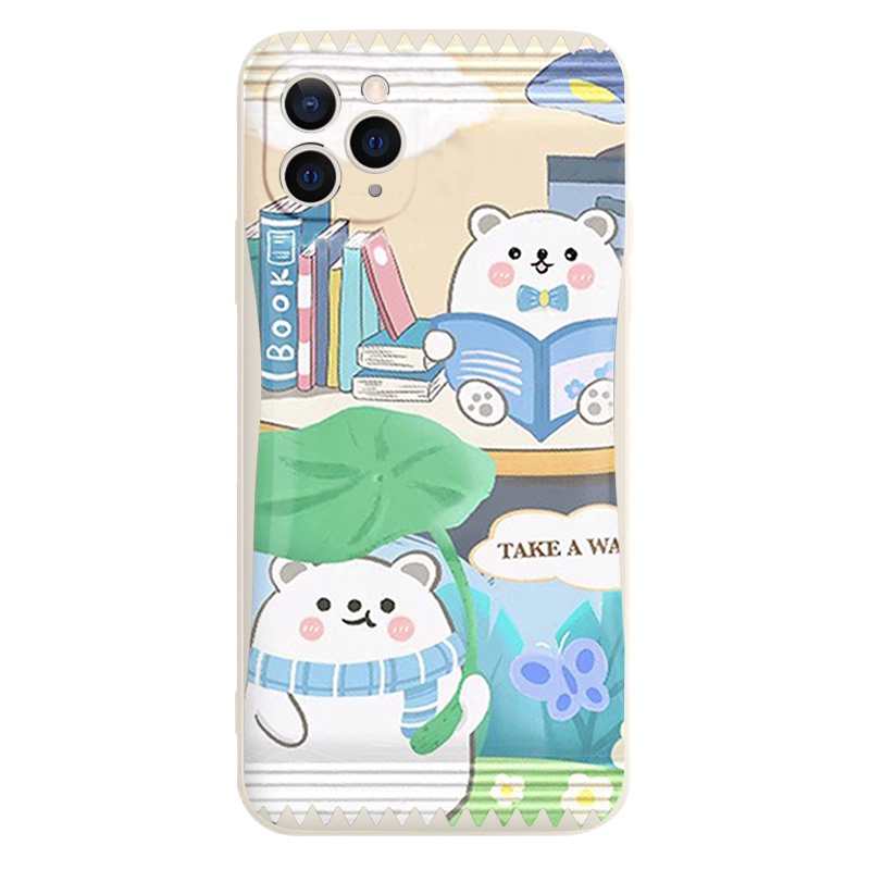 Ốp lưng iphone vỏ kẹo bóng gấu đi chơi vuông bảo vệ cam 6/6splus/7/7plus/8/8plus/x/xr/xs/11/12/13/14/pro/max/plus/promax