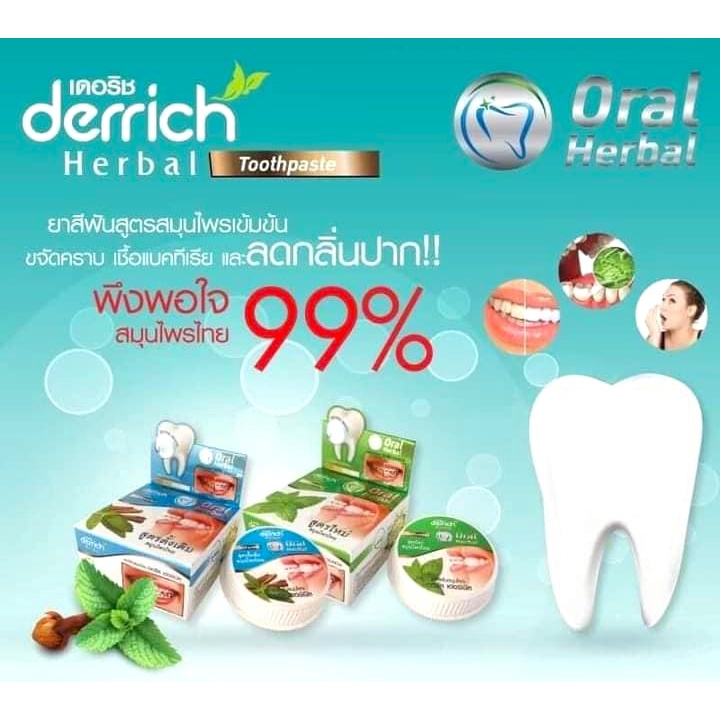 Kem Tẩy Trắng Răng Siêu Cấp Derrich Oral Herbal Thái Lan