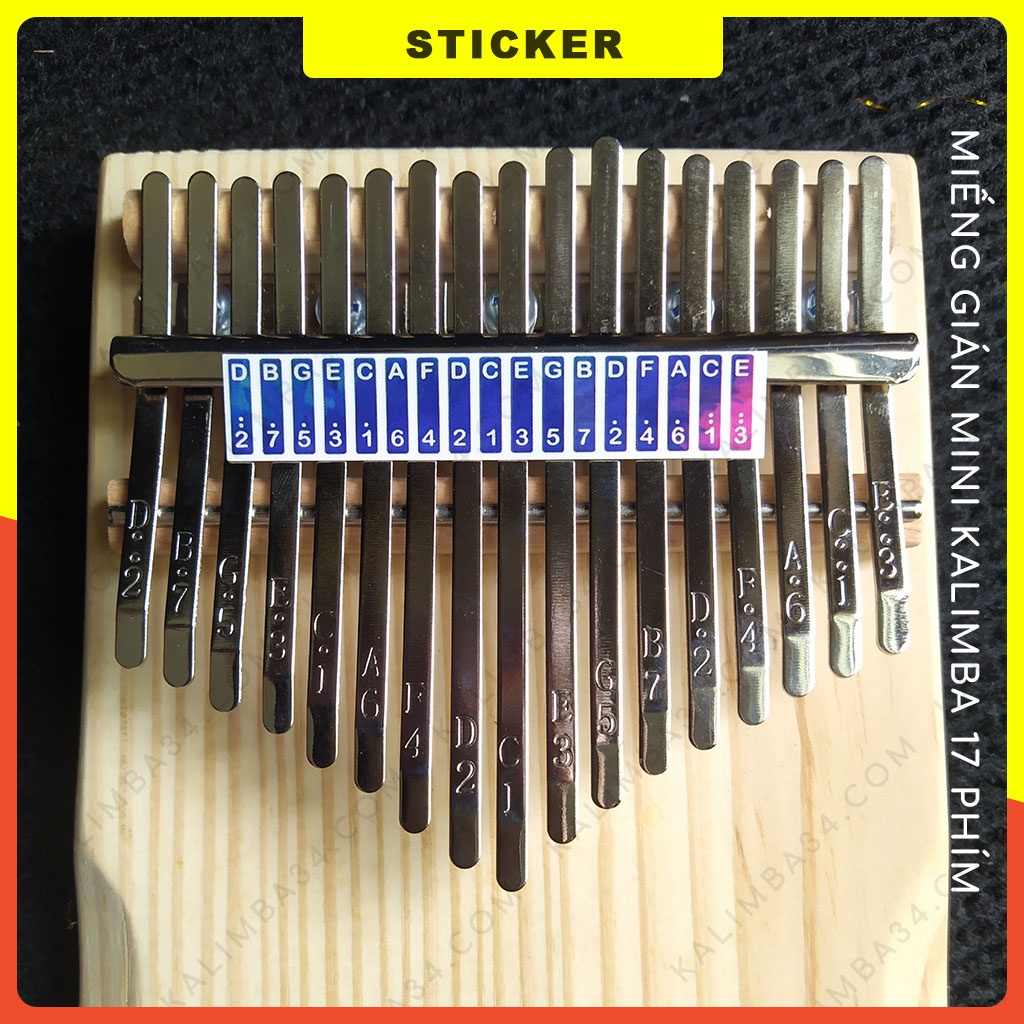 Sticker mini trang trí đàn kalimba nhiều màu, Sticker nhỏ gọn dán phím kalimba tiện dụng D73mm R10mm