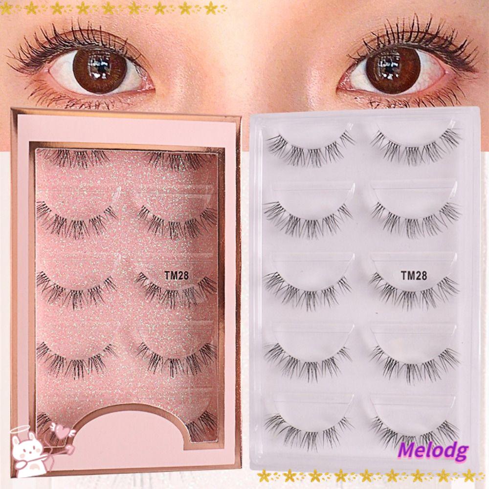 Bộ 5 Cặp Lông Mi Giả Mềm Mại 3D Tự Nhiên Handmade Dành Cho Trang Điểm Mắt