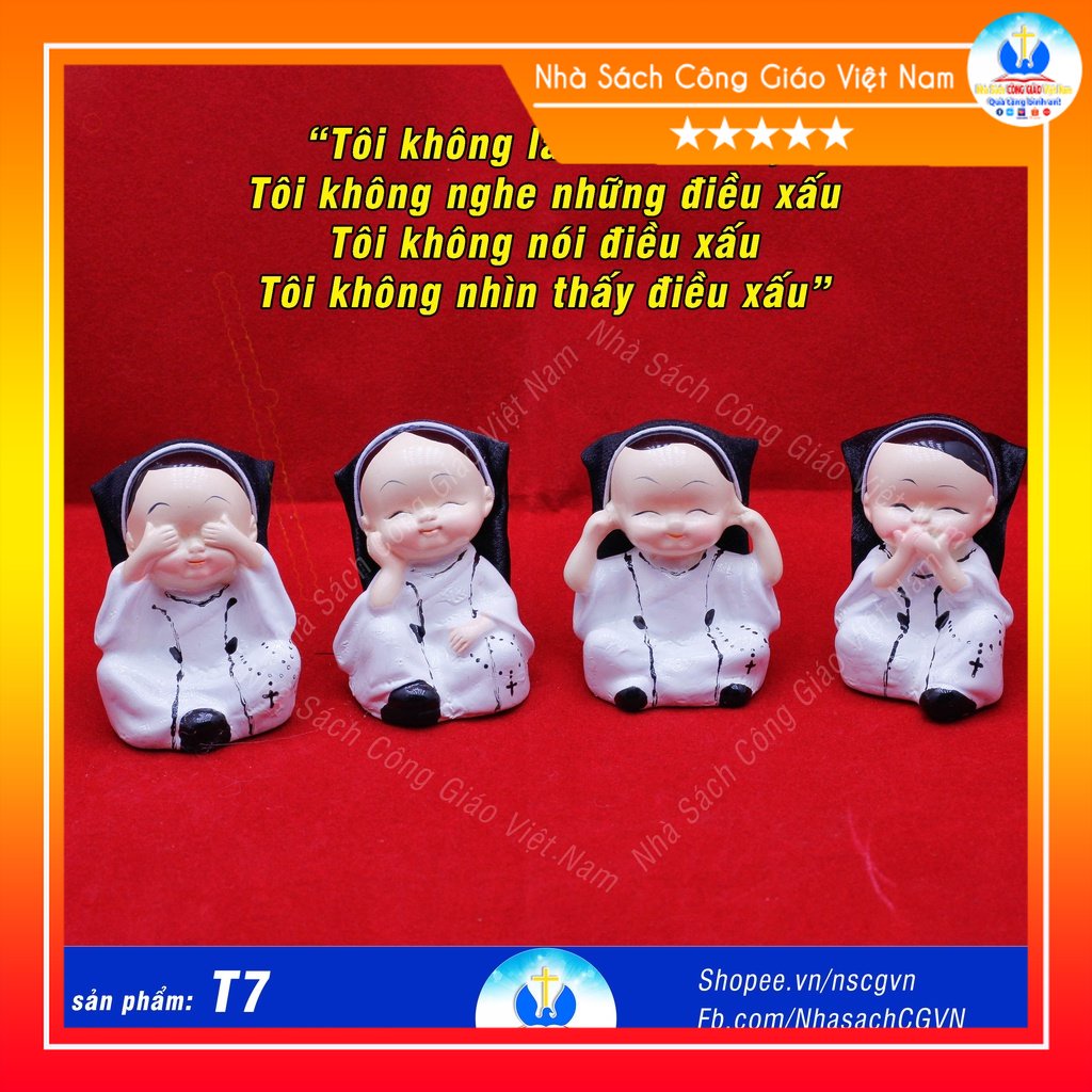 Tượng bốn không T7 - Mẫu các sơ Dòng Đa Minh  - Quà tặng Công Giáo