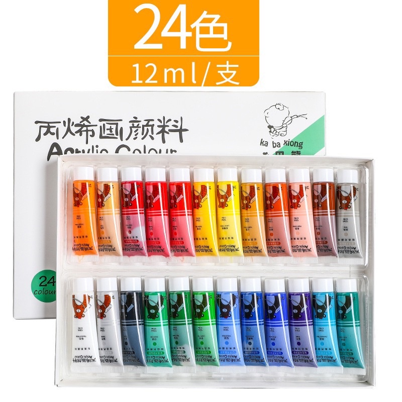 Bộ Tuýp Màu Acrylic 12ml - Set 12/18/24 Tuýp Màu Acrylic