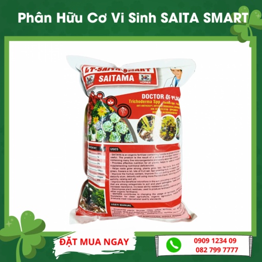 Phân Bón Hữu Cơ Vi Sinh Saita Smart (Saitama) 1kg - nhập khẩu Hàn Quốc (Green City)