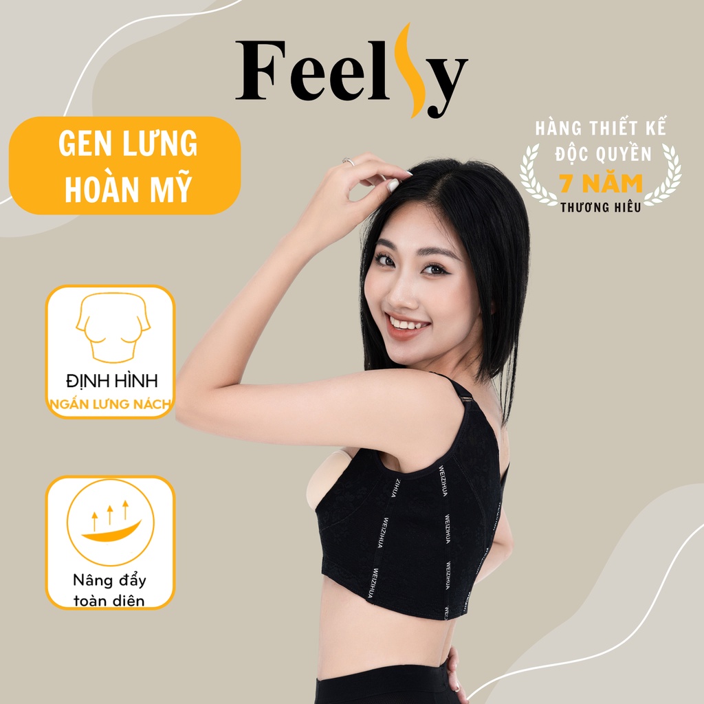 Áo gen định hình Feelsy A500 gen mỡ lưng nách, nâng đẩy ngực, mặc cùng áo ngực