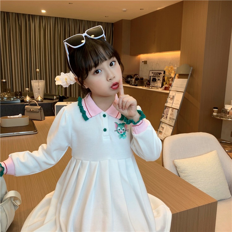 Váy đầm xếp ly ren cao cấp cho bé gái 8-20kg