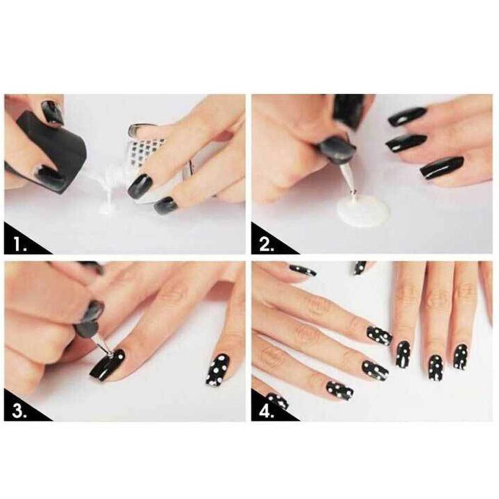 Set 2 Bút Trang Trí Móng Tay Nghệ Thuật Kèm 2 Đầu Thay Thế
