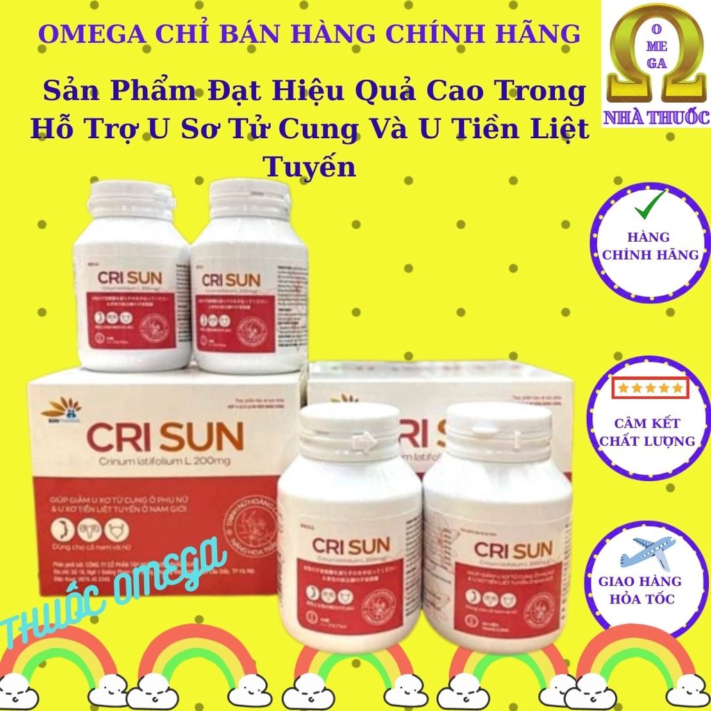 CRISUN - Sản Phẩm Hỗ Trợ Cho Người Bị U.Xơ T.ử C.ung, U.Tiền Liệt Tuyến