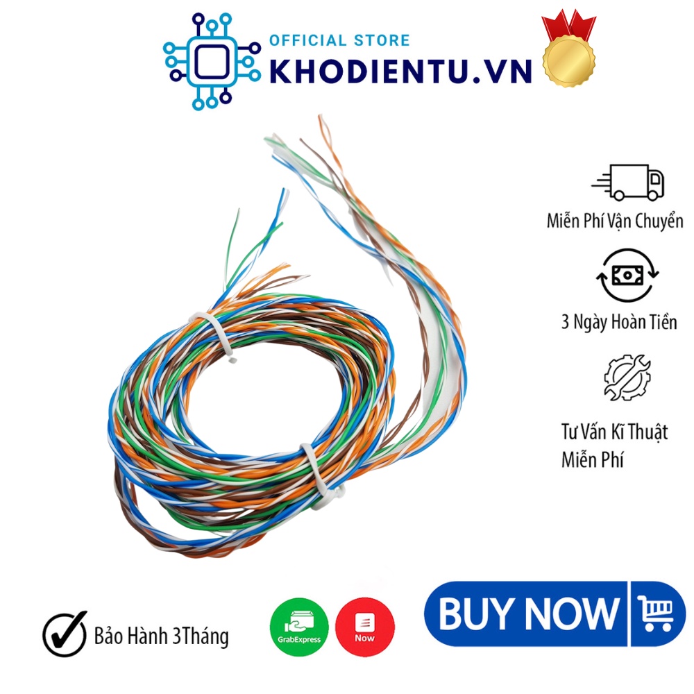 Dây điện làm handmade dây điện đơn bộ 8 mầu dài 1.2 mét dùng DIY lõi 0.2mm - ShopThongMinh5.0