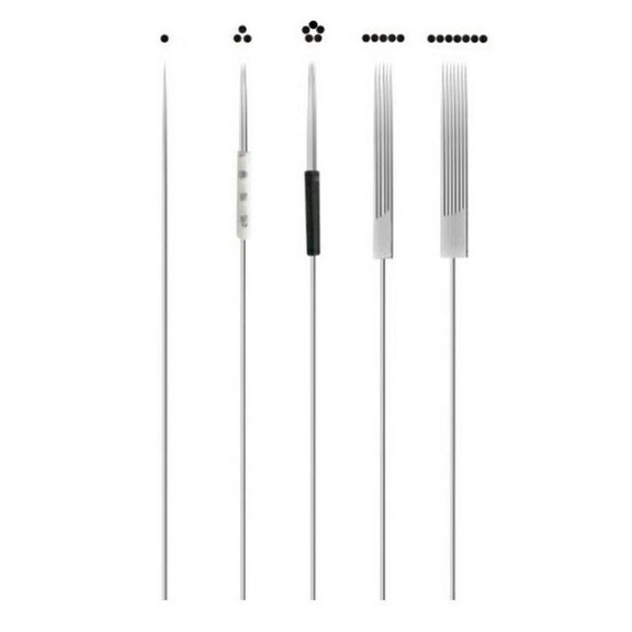 [ 100 cái ] Kim phun xăm phổ thông 1-3-5-7 dành cho Máy phun xăm phổ thông, máy Rồng, máy Idm