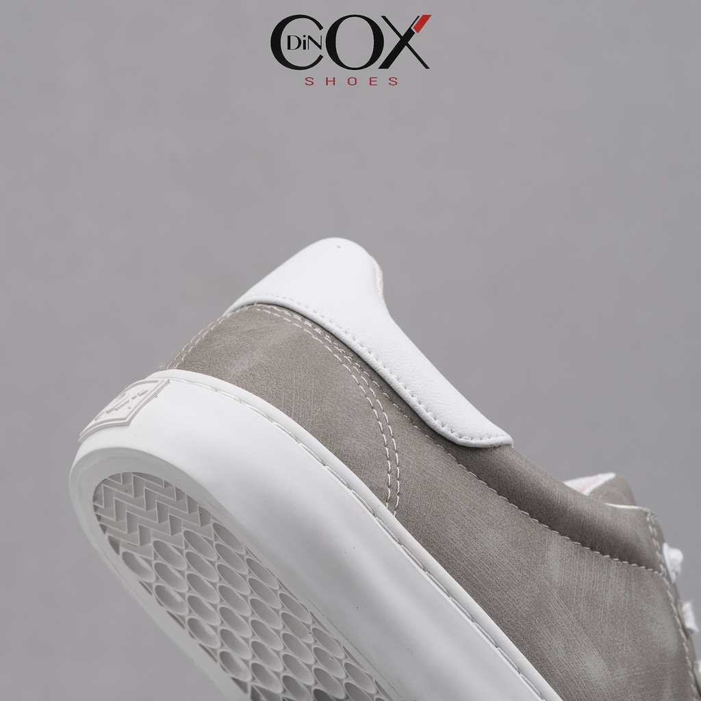 Giày Sneaker Da Nam DINCOX C13 Cách Điệu Sáng Tạo Grey/White