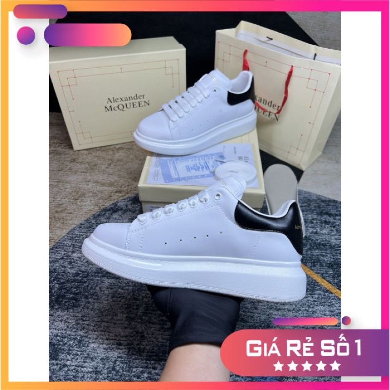 Giày_ MCQ, Giày MCQ Gót Xanh Đen Nhung, Da Chất Lượng Like.Auth Full Bõ, Bill, Giấy Gói,..