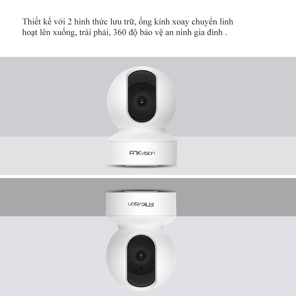 Camera Wifi Fnkvision siêu nét YOOSEE 360° đàm thoại 2 chiều, - quan sát toàn cảnh