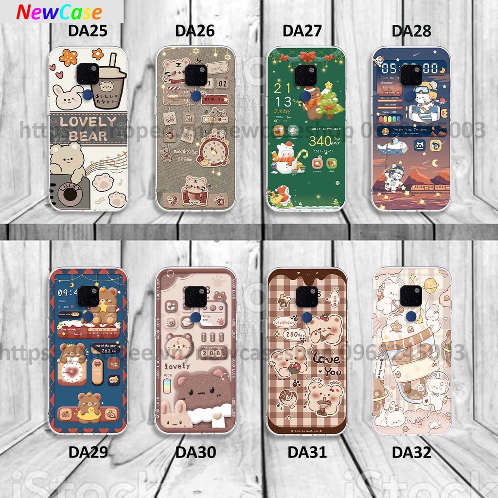 Ốp Huawei Mate 20 / Mate 20 Pro bộ hình bear lovely,merry christmas,space,mill tea cute