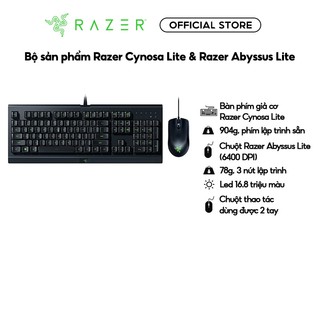 Bộ sản phẩm Razer Cynosa Lite-Razer Abyssus Lite-Keyboard and Mouse Bundle_RZ84-027401003M1