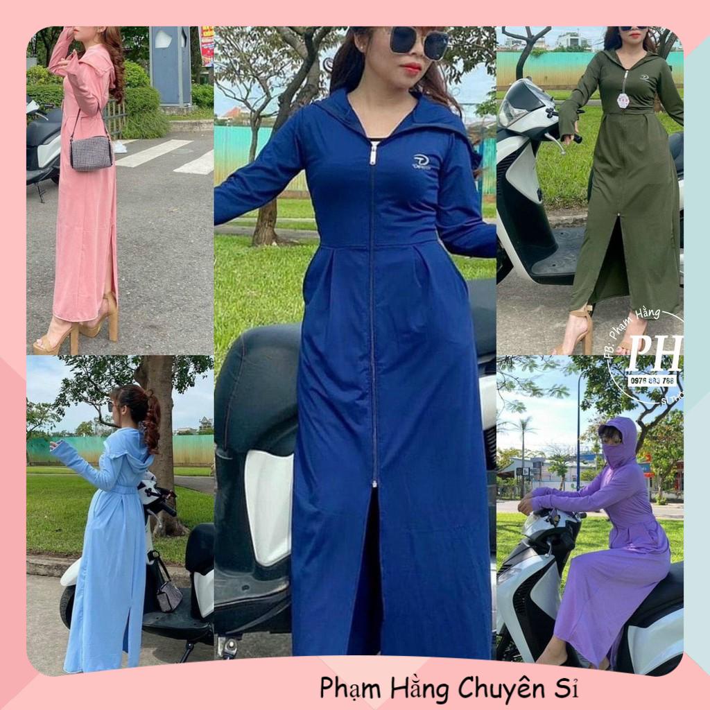 Áo Khoác chống nắng liền thân vải thun lạnh làm mát Nhật Bản - ao choàng chống nắng lien thân cao câp Giá sỉ