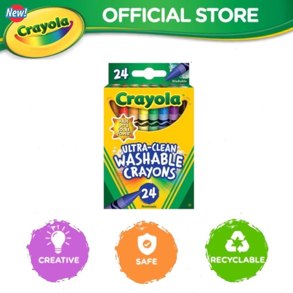 Bút sáp 24 màu rửa được CRAYOLA 526924