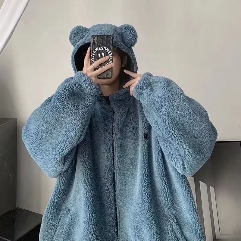 Áo Khoác Có Mũ Trùm Đầu Phong Cách Thời Trang Hàn Quốc Cho Cặp Đôi