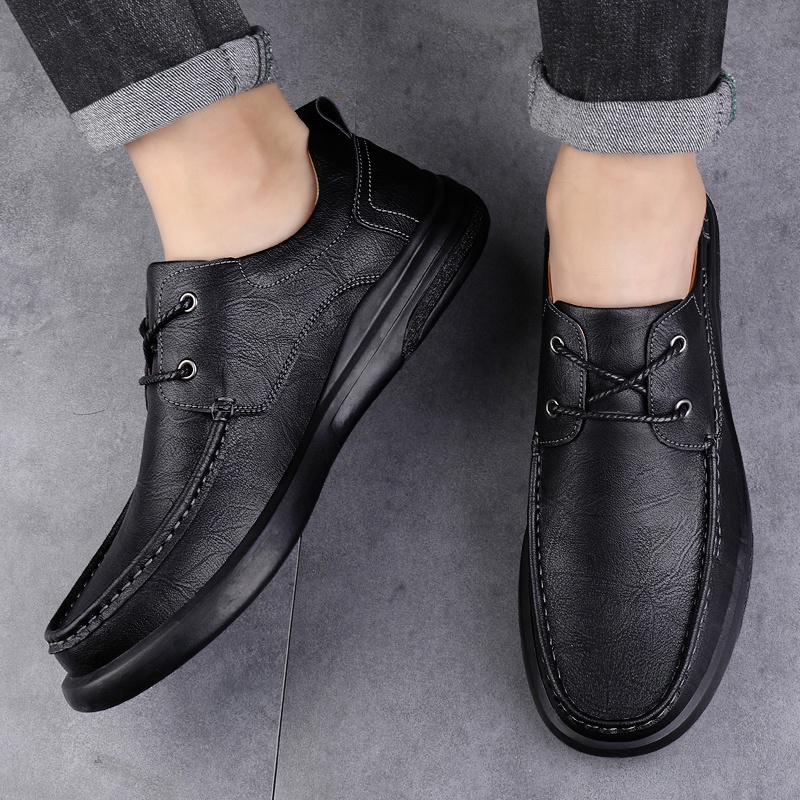 Giày Lười Chất Liệu Bằng Da Bò Thật Size 38-46 Dành Cho Nam