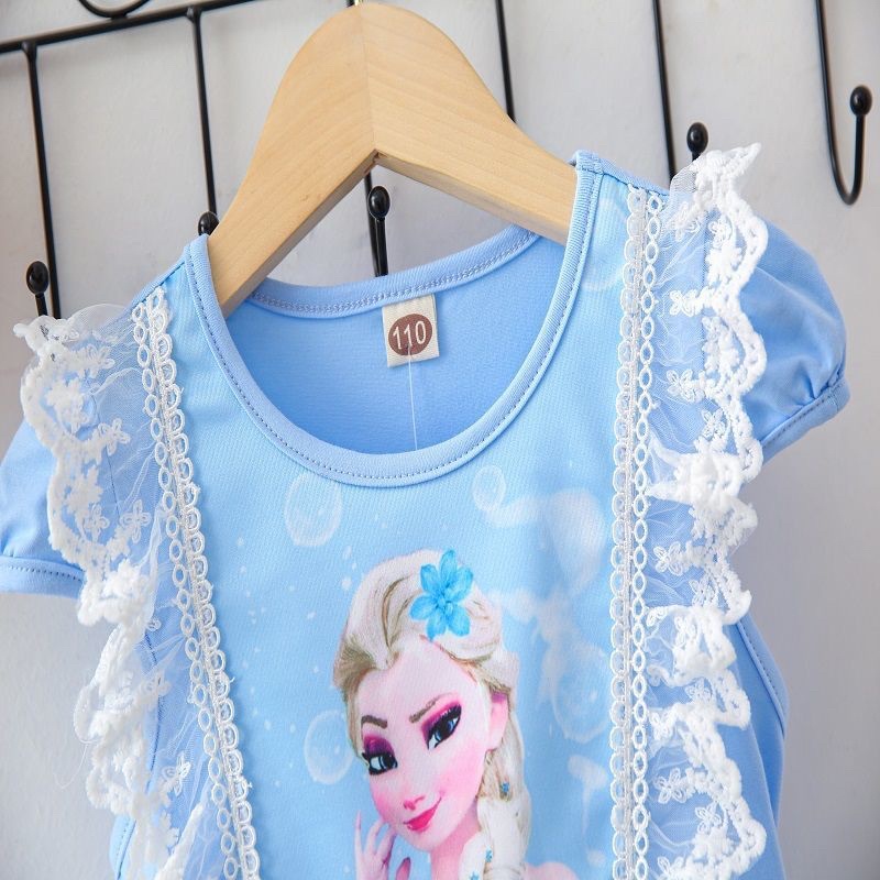 Đầm voal công chúa Elsa.