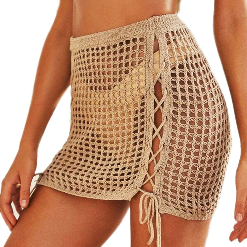 Khăn Choàng Ngắn Dệt Kim Che Phủ Sarong Thời Trang Đi Biển Mùa Hè Dành Cho Nữ