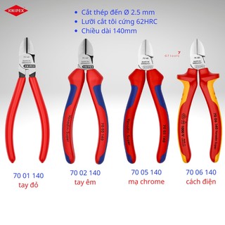 Kìm cắt knipex mũi thon dài 140mm- 70 01 140/ 70 02 140/ 70 05 140/ 70 06 140 _g7toolshn